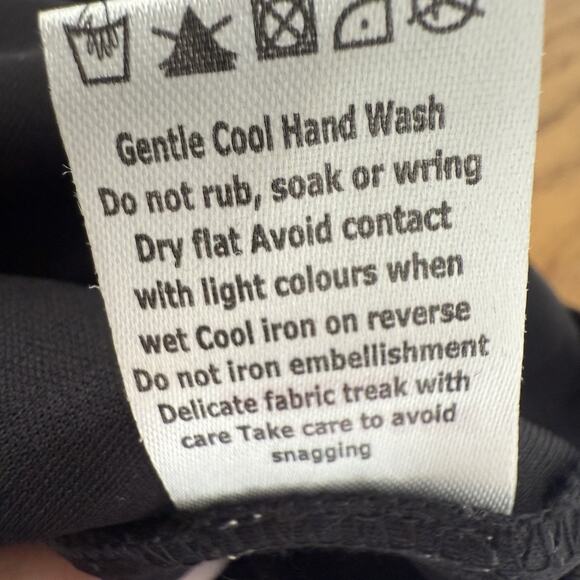 Gatsbylady London Black Beaded Sequin 1920s Flapper Dress Art Deco Formal Size 6 - Picture 16 of 16